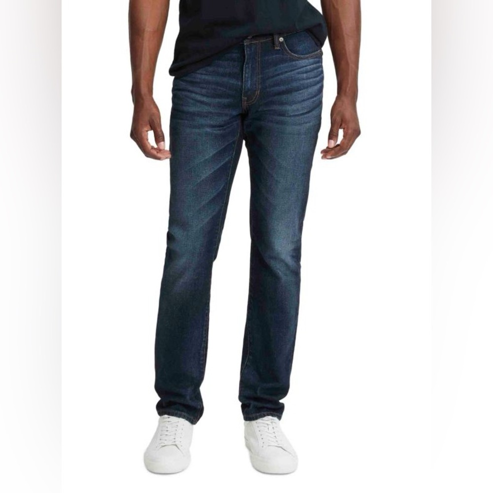 Vince Blue Straight-Leg Jeans with Faded Detail